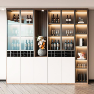 Tủ Rượu Gỗ MDF Chất Lượng Cao GMH010 Kiểu Dáng Hiện Đại